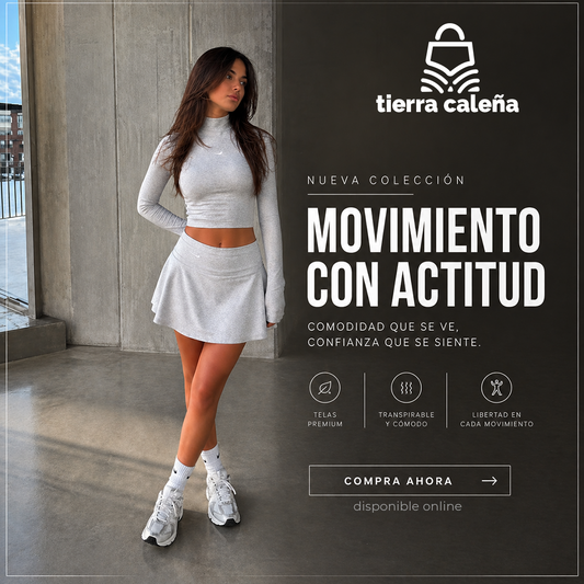 Conjunto Deportivo Mujer – Buso Manga Larga + Falda Short